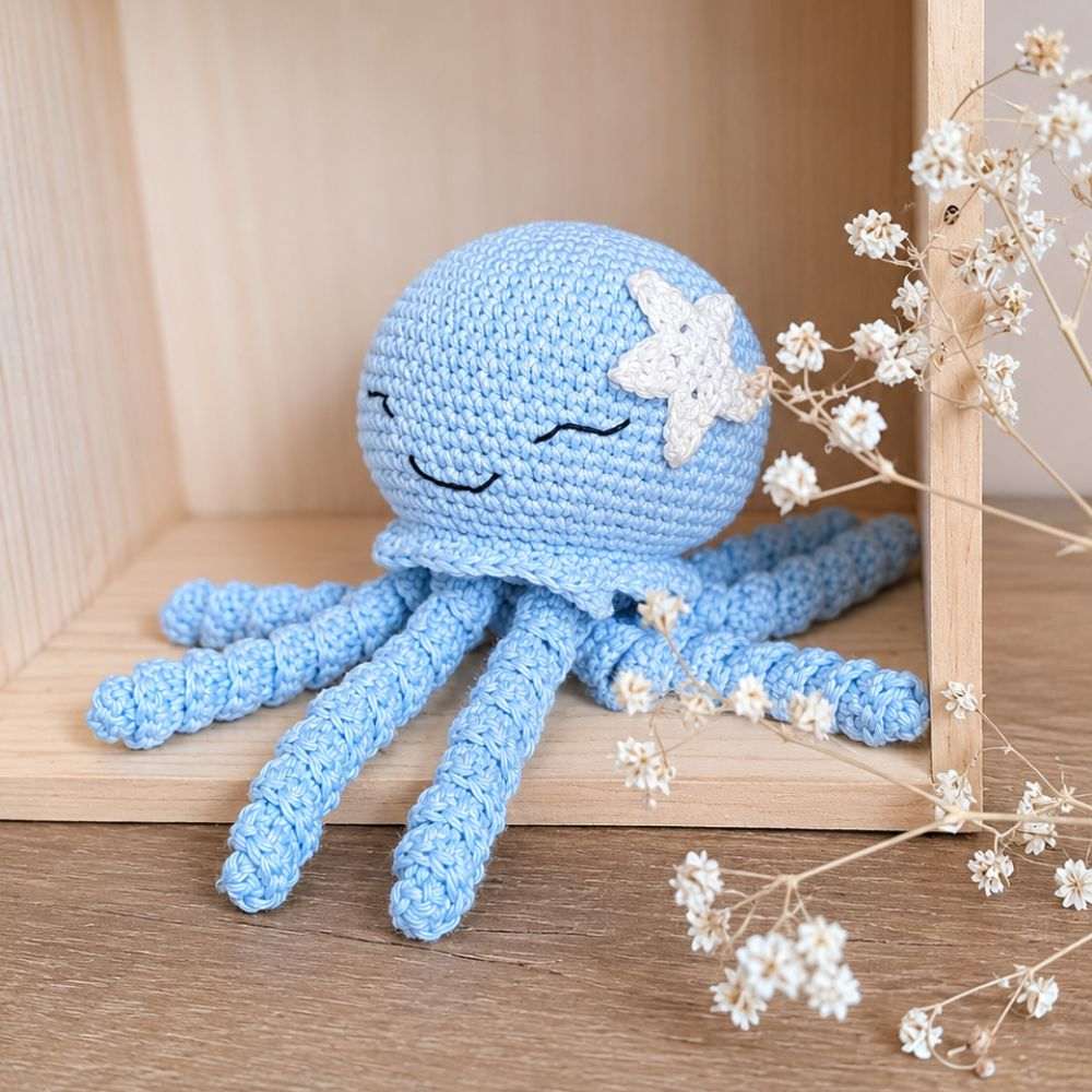 Alma - Doudou pieuvre coloris Bleu Clair – Image 3
