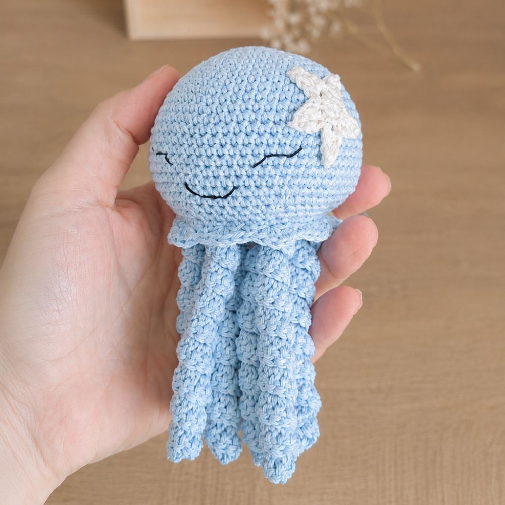 Alma - Doudou pieuvre coloris Bleu Clair – Image 4