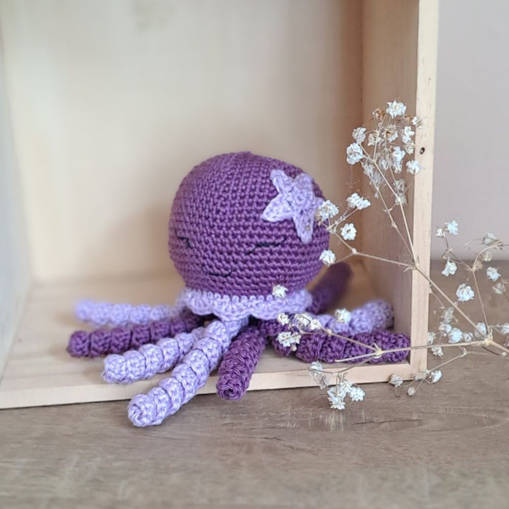 Alma — doudou pieuvre coloris Violet / Parme – Image 4