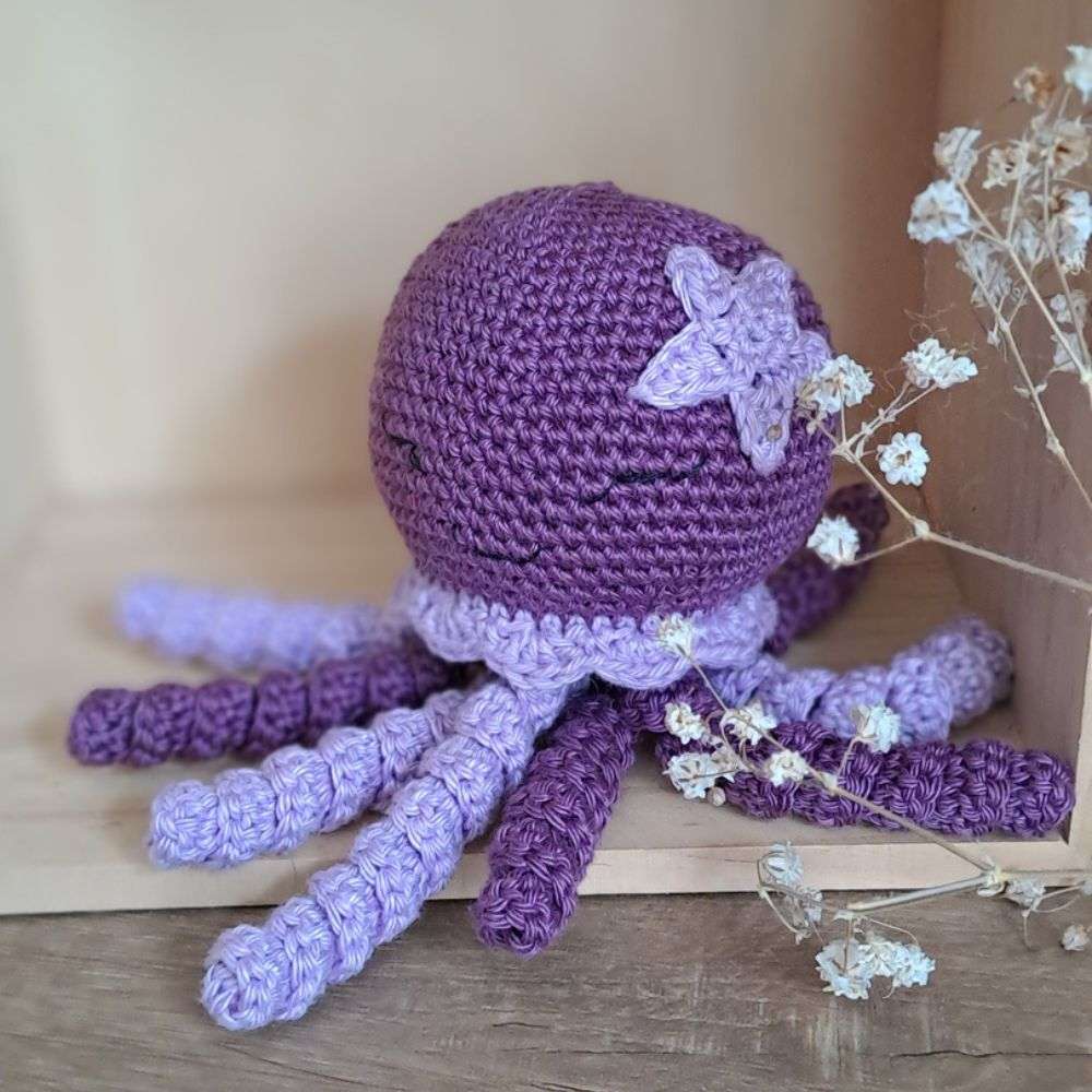 Alma — doudou pieuvre coloris Violet / Parme – Image 2