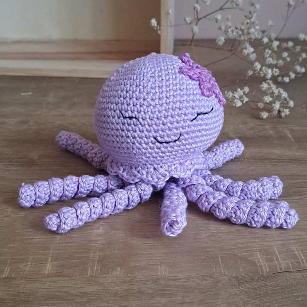 Alma — doudou pieuvre coloris Lilas / Azalée – Image 5
