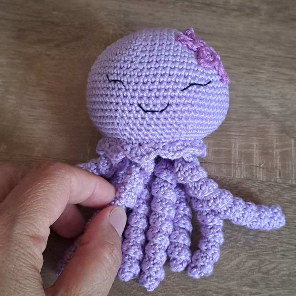 Alma — doudou pieuvre coloris Lilas / Azalée – Image 3