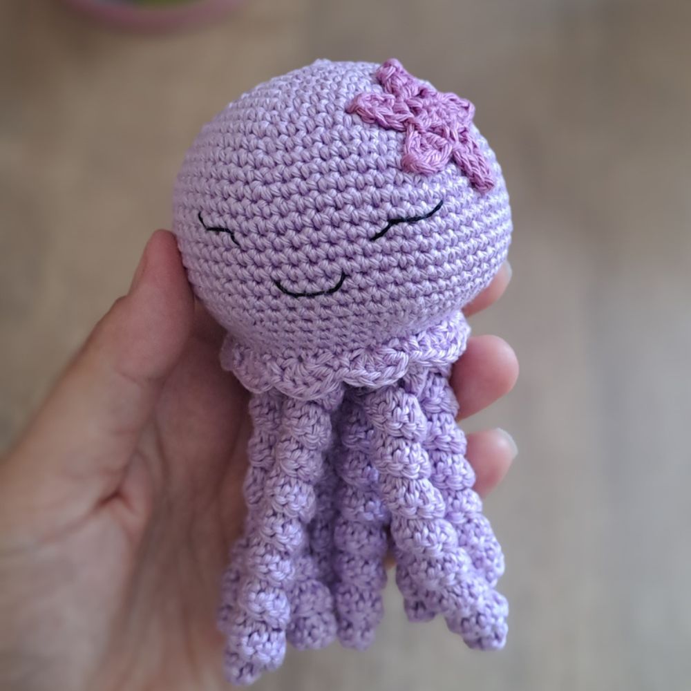 Alma — doudou pieuvre coloris Lilas / Azalée – Image 2