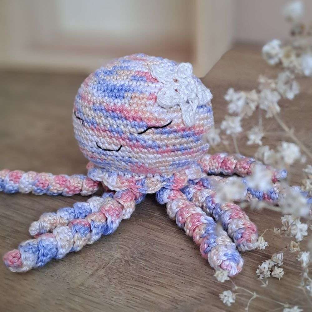 Alma — doudou pieuvre coloris Pastel multicolore – Image 3